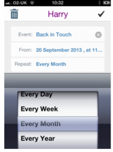 Back in touch App